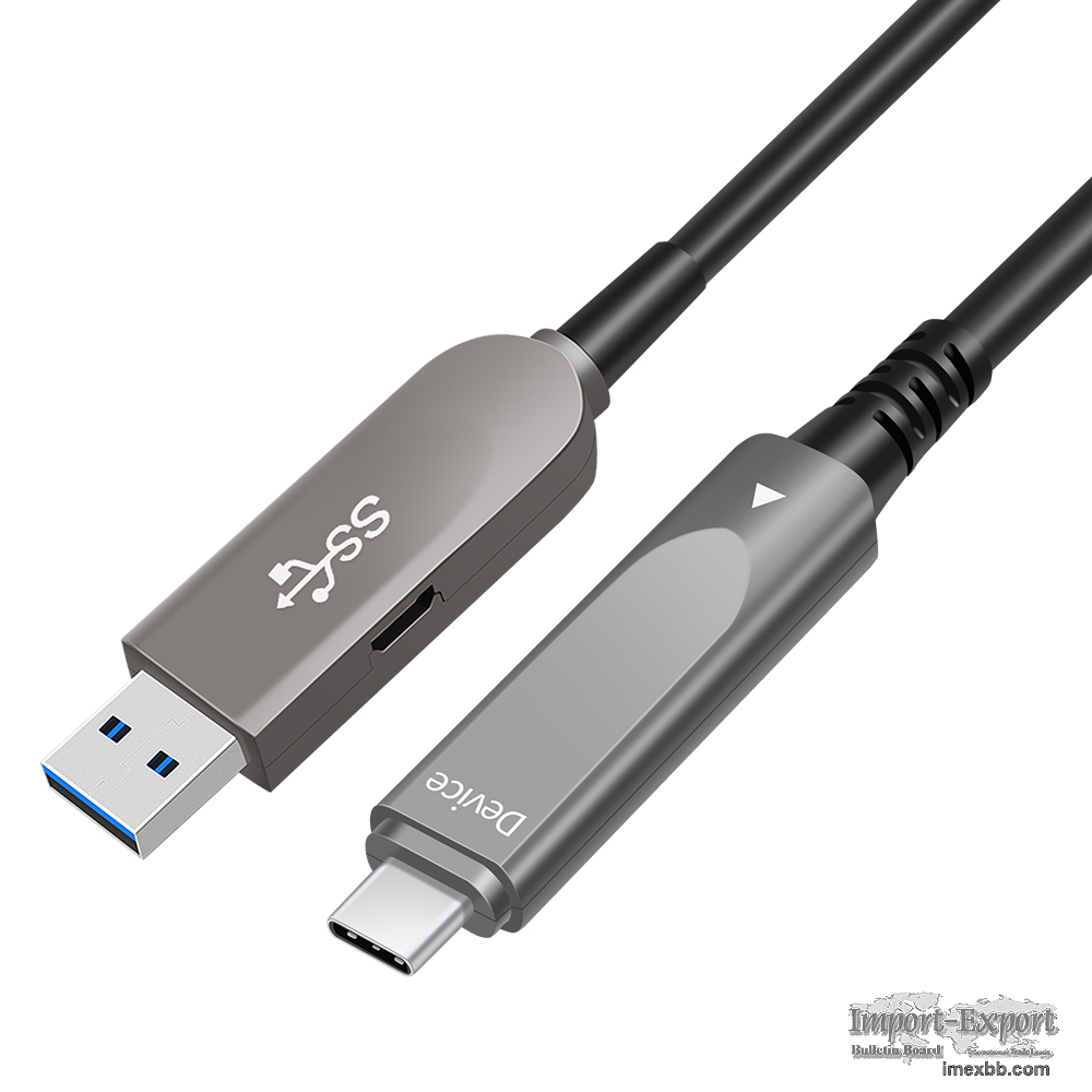 USB3.2 AM to USB-C Fiber Active Optical Cable