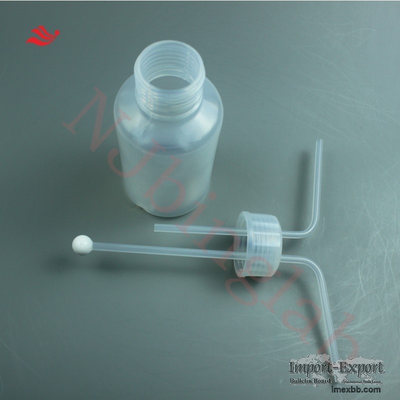 PFA Gas Purification Bottle with Integrated Screw Cap 