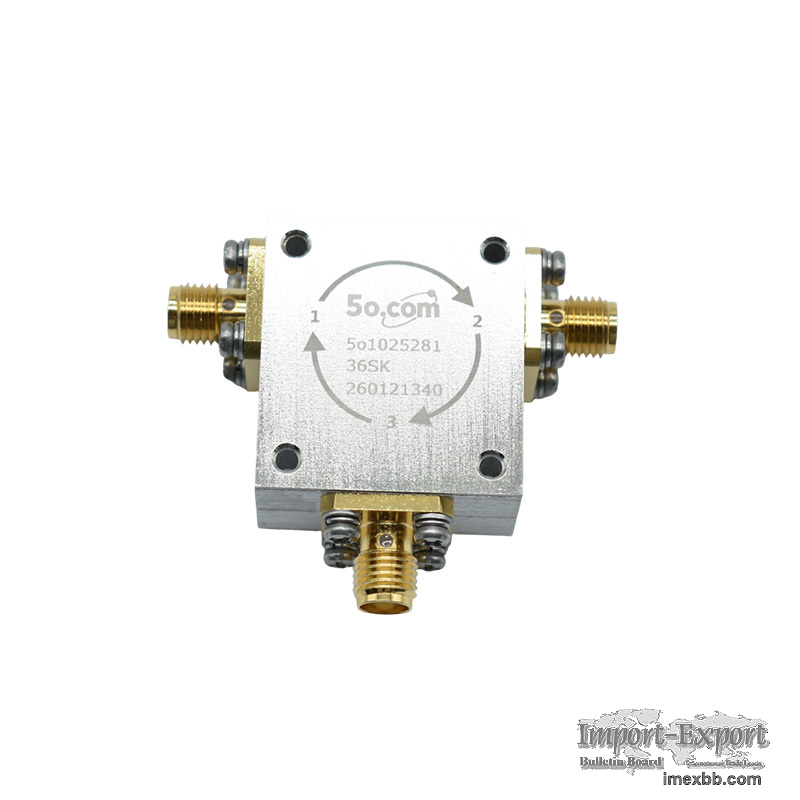 Full Bandwidth 3.0 to 6.0GHz RF Ferrite Coaxial Circulator for Base Station
