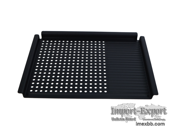 Carbon Steel Perforated Grill Topper  Non-Stick BBQ Accessory for Small Fo