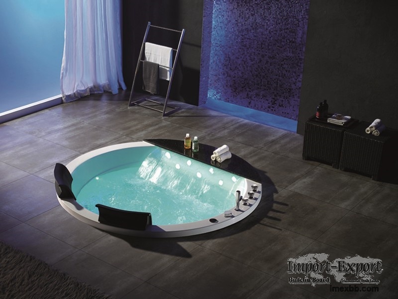 Luxury Acrylic Waterfall Jacuzzis Indoor Spa Tub