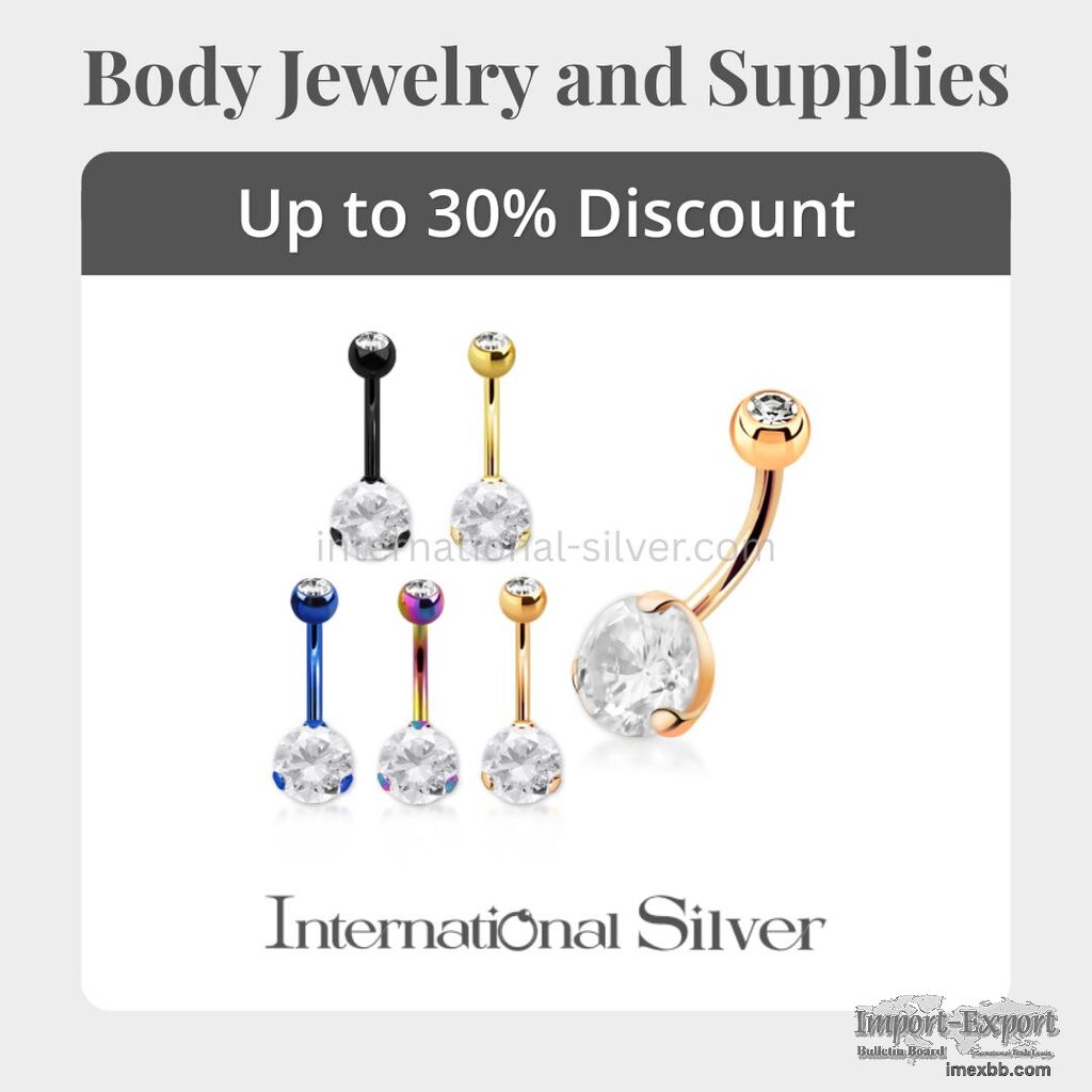 Wholesale Belly Button Ring with CZ Stone