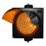 yellow flashing traffic light