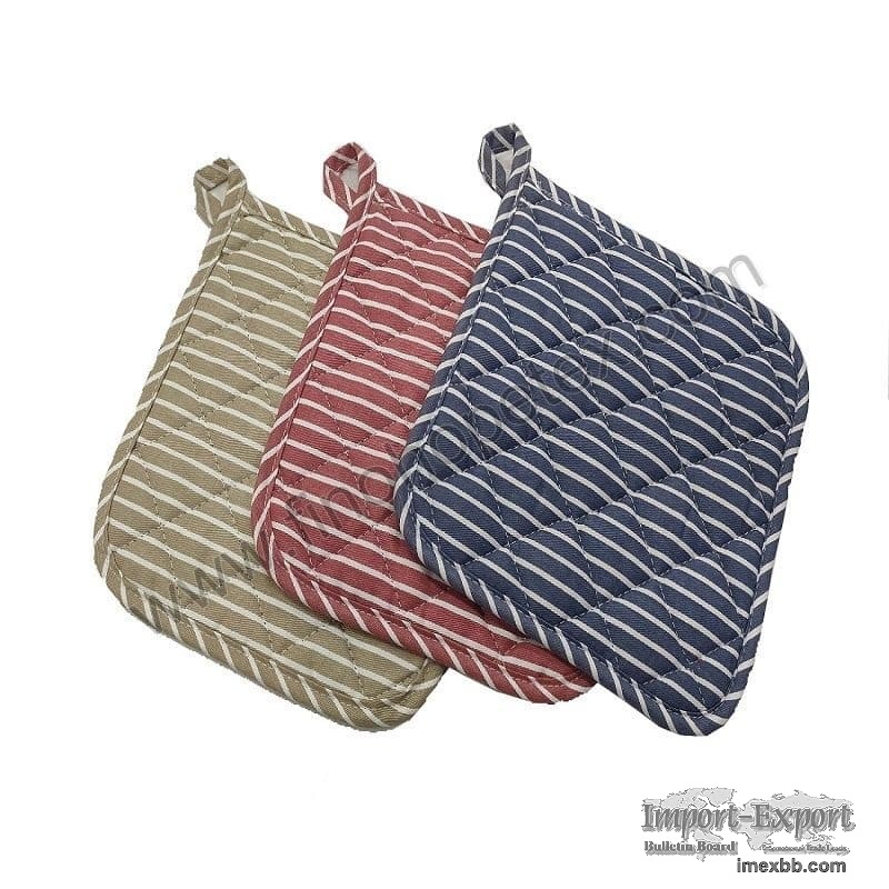 Print Stripe Pot Holders