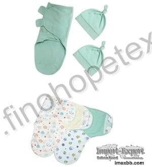 Newborn Swaddle Wrap and Baby Caps