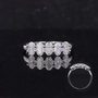 3×5mm Oval Cut Moissanite PT950 Five Stone Moissanite Ring
