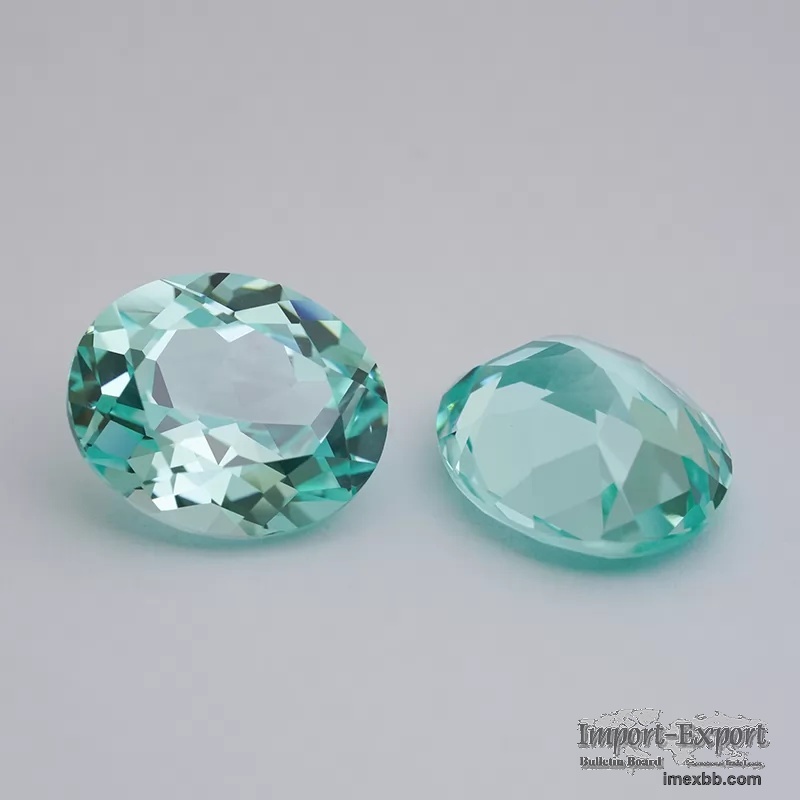 Paraiba Color Oval Cut Lab Grown Sapphire