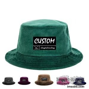Custom Corduroy Bucket Hat Vintage Soft Warm Winter Fisherman Cap OEM ODM