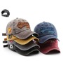 Custom Vintage Washed Baseball Cap Distressed Cotton Dad Hat with Embroider