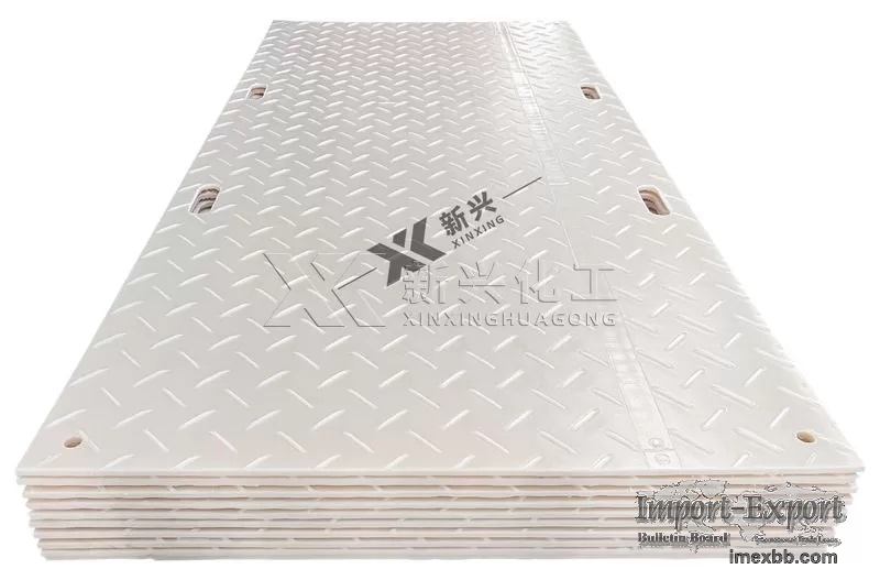 White temporary ground mats