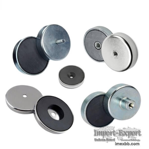 Countersunk Ferrite Pot Magnets