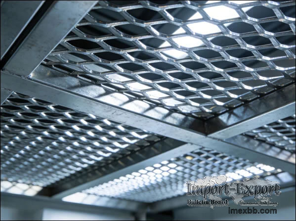 Interior Suspended Expanded Metal Mesh Ceiling Tiles