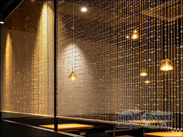 Metal Bead Chain Curtains for Restaurant Partition and Interior Decorative