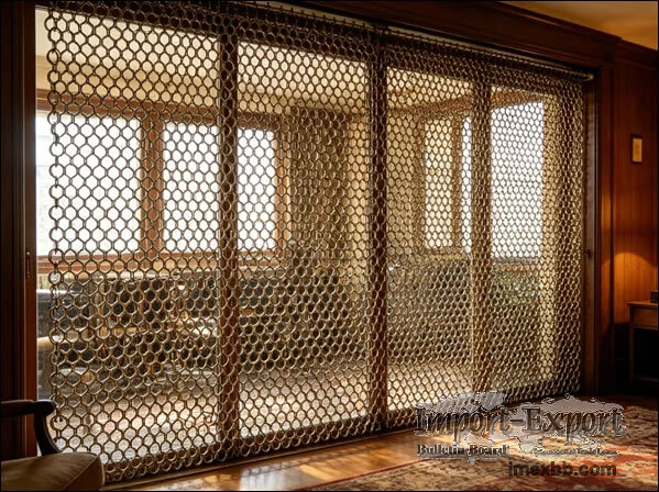 Decorative Metal Ring Mesh Coil Partition Curtains