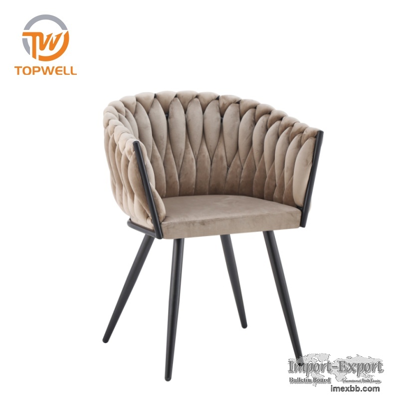 Dining Chair Velvet seat Powder coating leg DC-7612