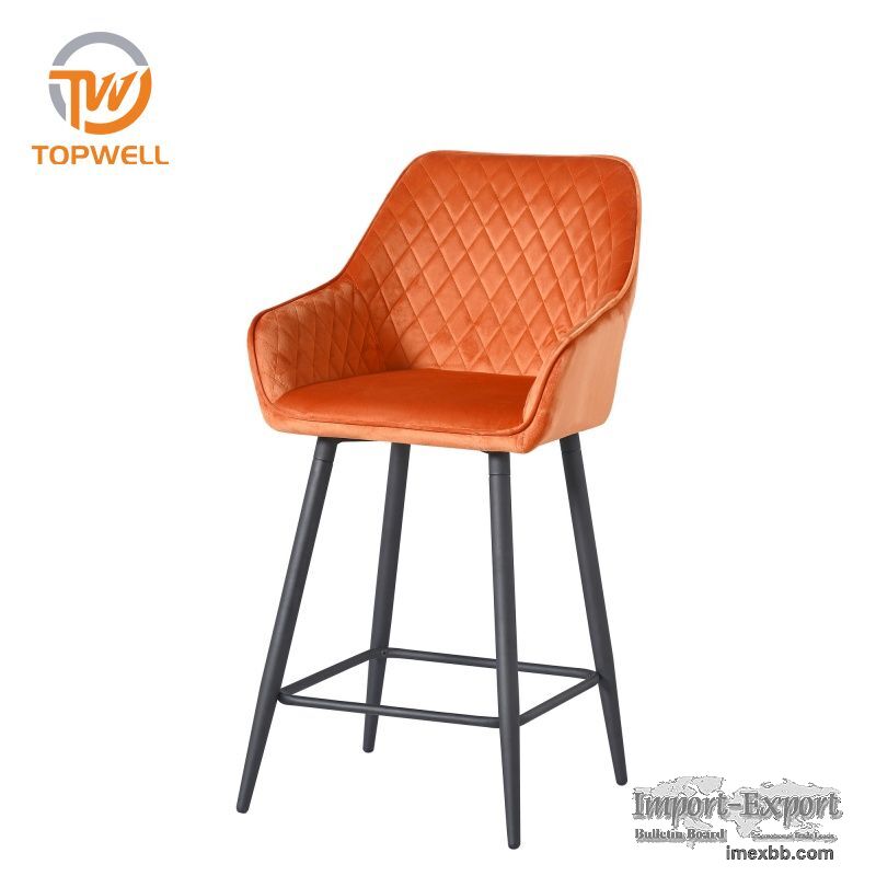 Bar Chair Fabric seat Powder coating leg DC-7209