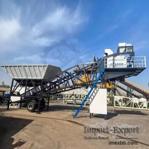 High-Discharge Mobile Concrete Batching Plant