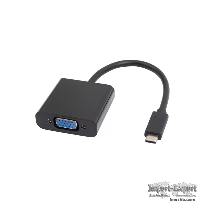USB C Male to VGA Female Cable Adapter 1080P@60Hz