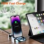 Magnetic charging station LED phone station