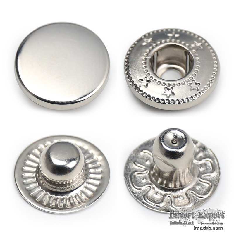 Stainless steel snap buttons
