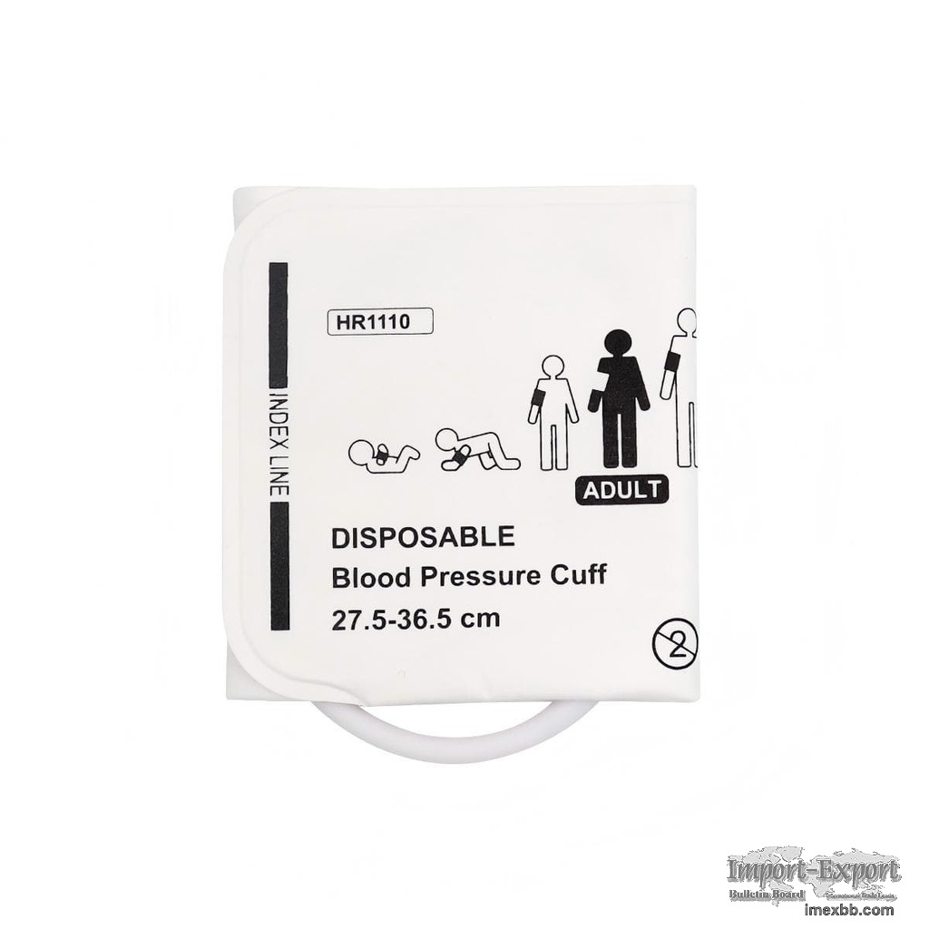 Factory Produced Disposable Blood Pressure Cuff with Multple sizes