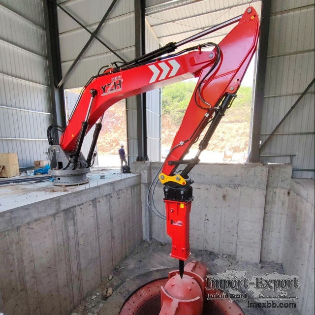 YZH WHEN1200 Stationary Pedestal Hydraulic Rockbreaker Boom System