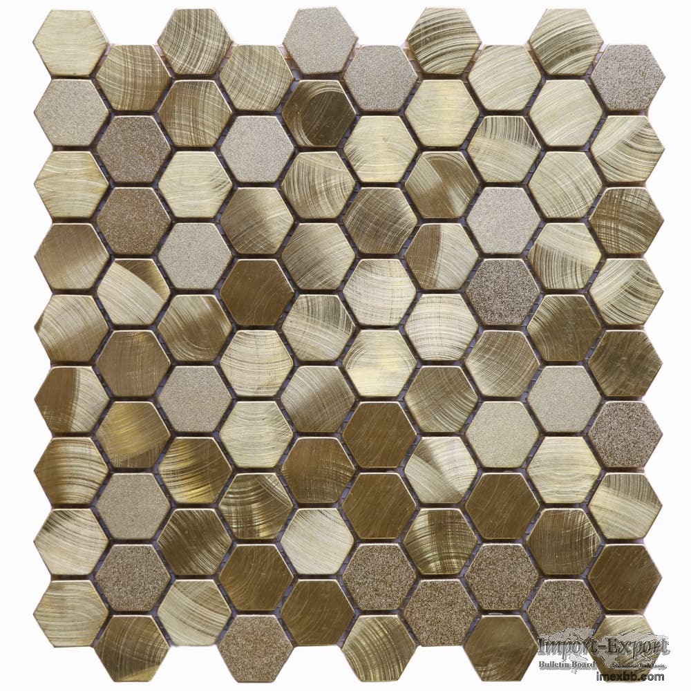 Hexagon Aluminum Mosaic Tile for Feature Wall