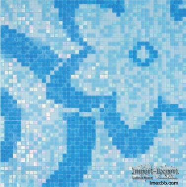 Custom Swimming Pool Blue Mosaics