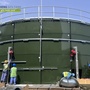 Glass Fused to Steel Sewage Collection Tank in Municipal Wastewater Treatme