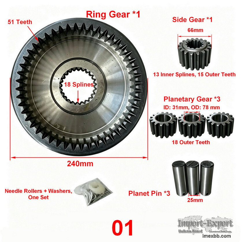 Hub Reduction Gear Ring for Wheel Loader Spare Parts