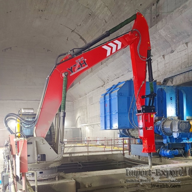 YZH WHC880 Stationary Hydraulic Rockbreaker Boom for Mine Crusher Stations