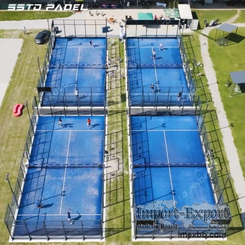 SSTD Double Padel Tennis Court Supplier WPT LED Light Classic Outdoor Paddl