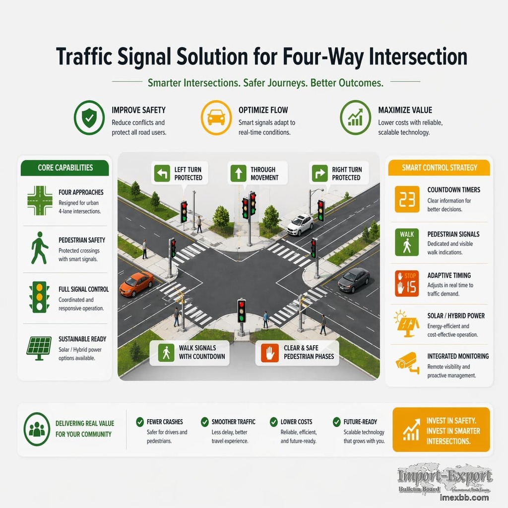 Traffic Signal Solution for Four-Way Intersection