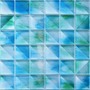 Ocean Ombre Checkered Square Mosaic Tile