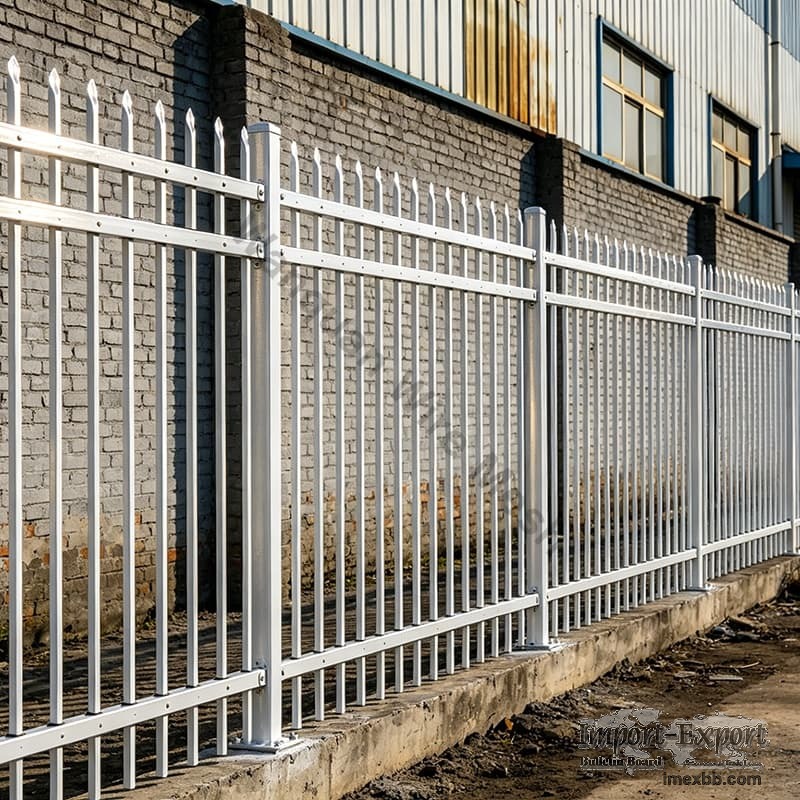 Galvanized steel fence