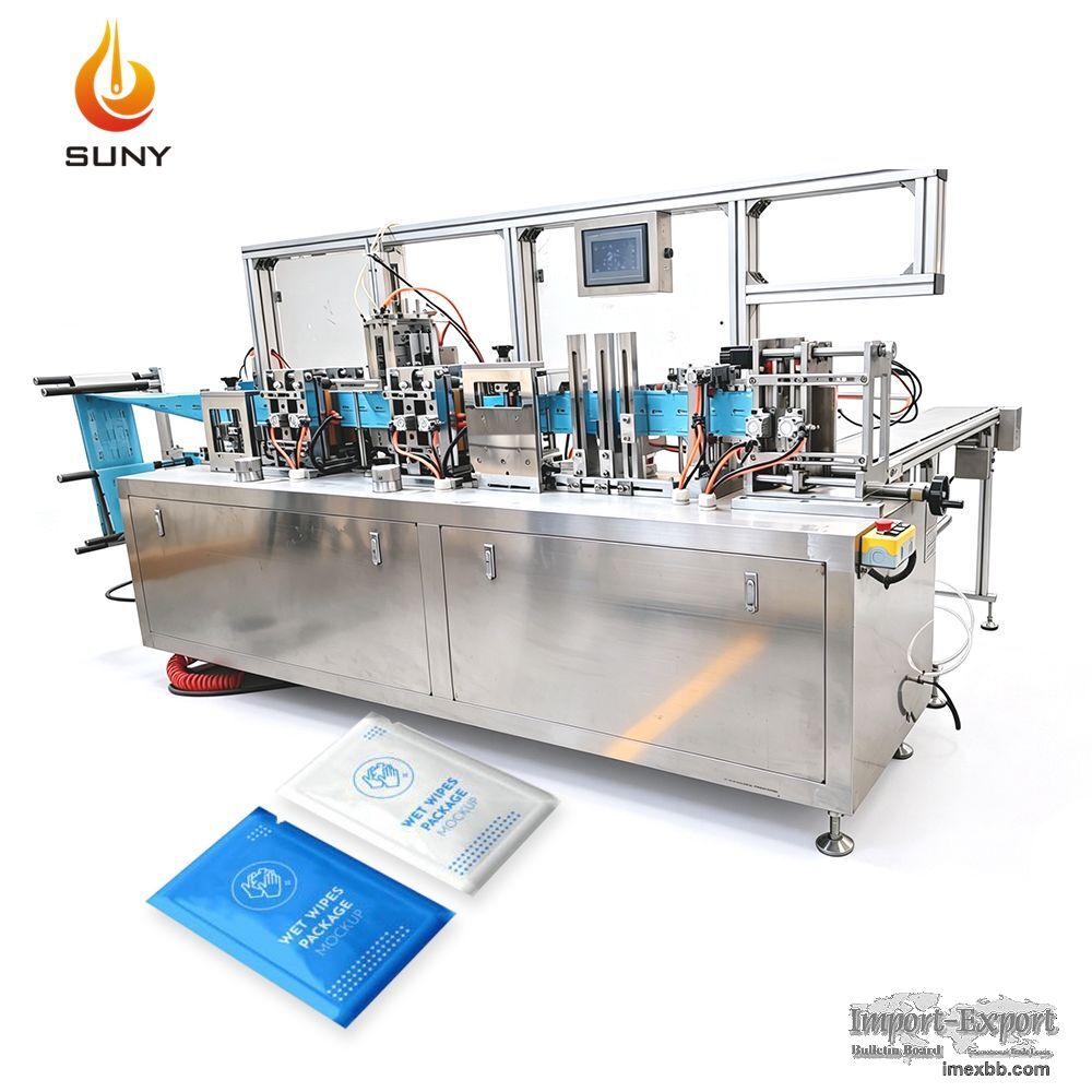 Single 4 Side Seal Wet Wipes Machine