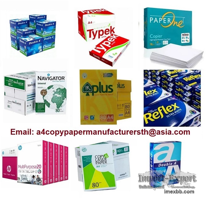 Double A A4 Copy Paper Manufacturer Supplier Exporter Thailand $0.85/REAM
