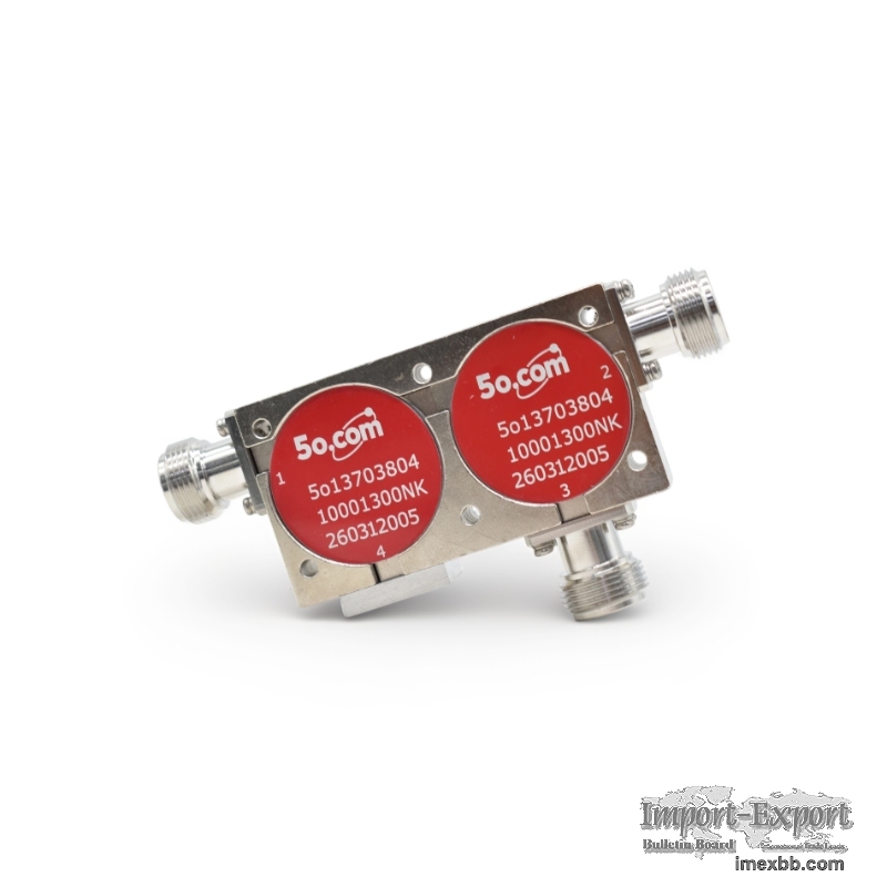 VHF Band 200 to 1875MHz 3 Port RF Dual Junction Coaxial Circulator