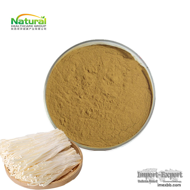 Factory Supply Enoki Mushroom Extract Powder 10% 50% Polysaccharide Organic