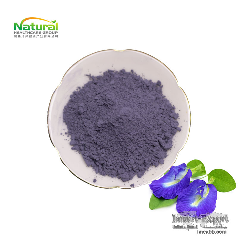 Natural Butterfly Pea Flower Extract Powder Water Soluble Pigment Blue Tea 