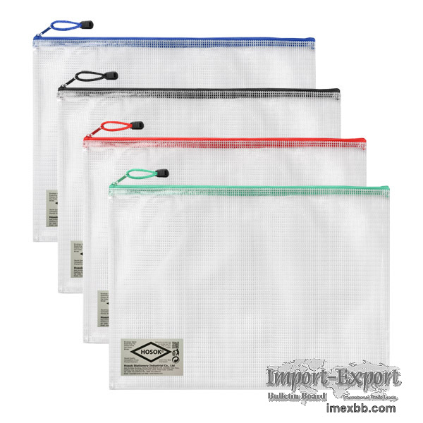 HS149 large mesh pvc zip bag