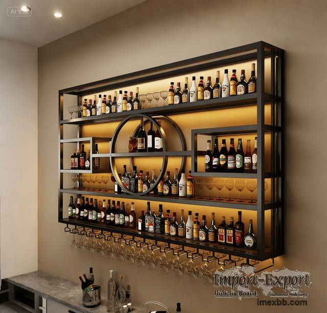 VIPHONYA Wall Mounted Wine Rack ROYAL METAL Stainless Steel