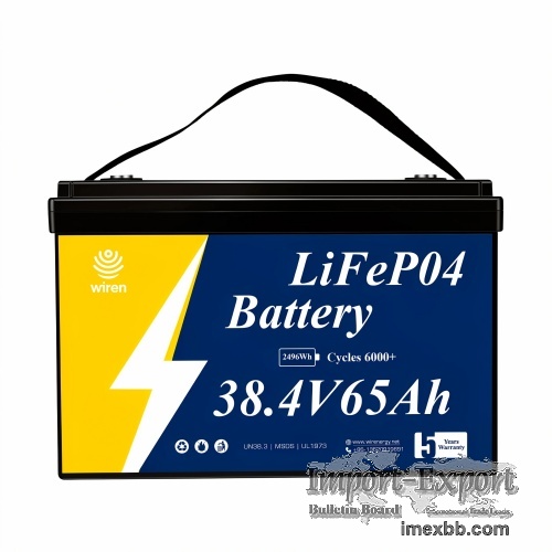 38.4V 65Ah Group 31 180A LiFePO4 fishing boat battery