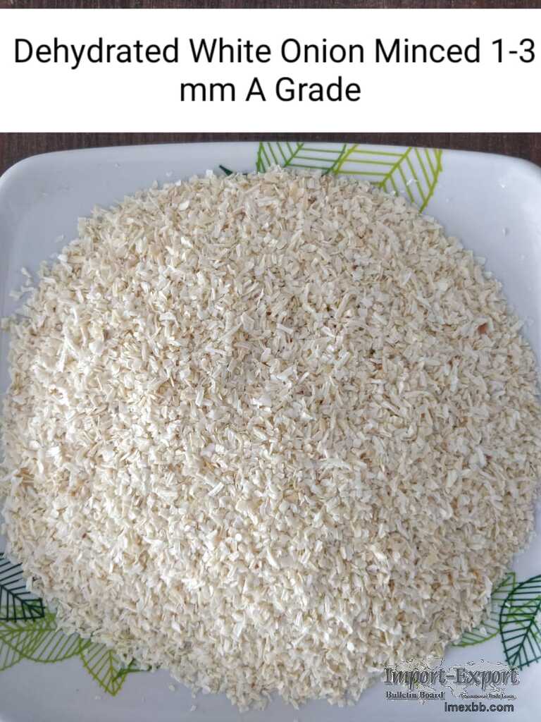 Dehydrated White Onion Minced from India