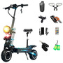 GLEERIDE H7 11" Off-Road Electric Scooter 3000W*2 Dual Motor 60V 30Ah LG 