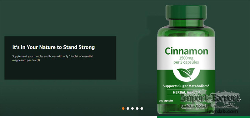Cinnamon CapsulesBotanical ingredient to support sugar metabolism