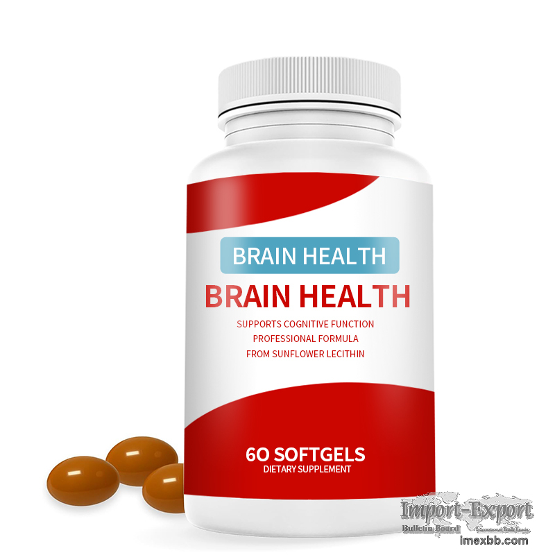 Private Label Brain Health Sunflower Lecithin Softgels Custom Brand, Shando