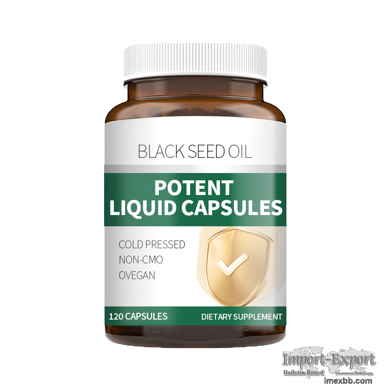 Export Ready Black Seed Oil Potent Liquid Capsules