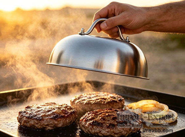 Heavy Duty Round Stainless Steel Basting Dome for Flat Top Griddle Grills
